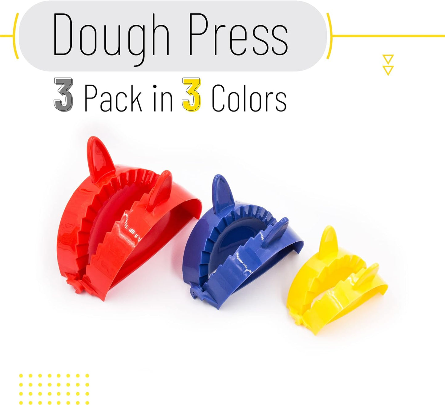 BTaT- Dough Press Set, 3 Pack, Empanada Press, Dough Press, Dumpling Press
