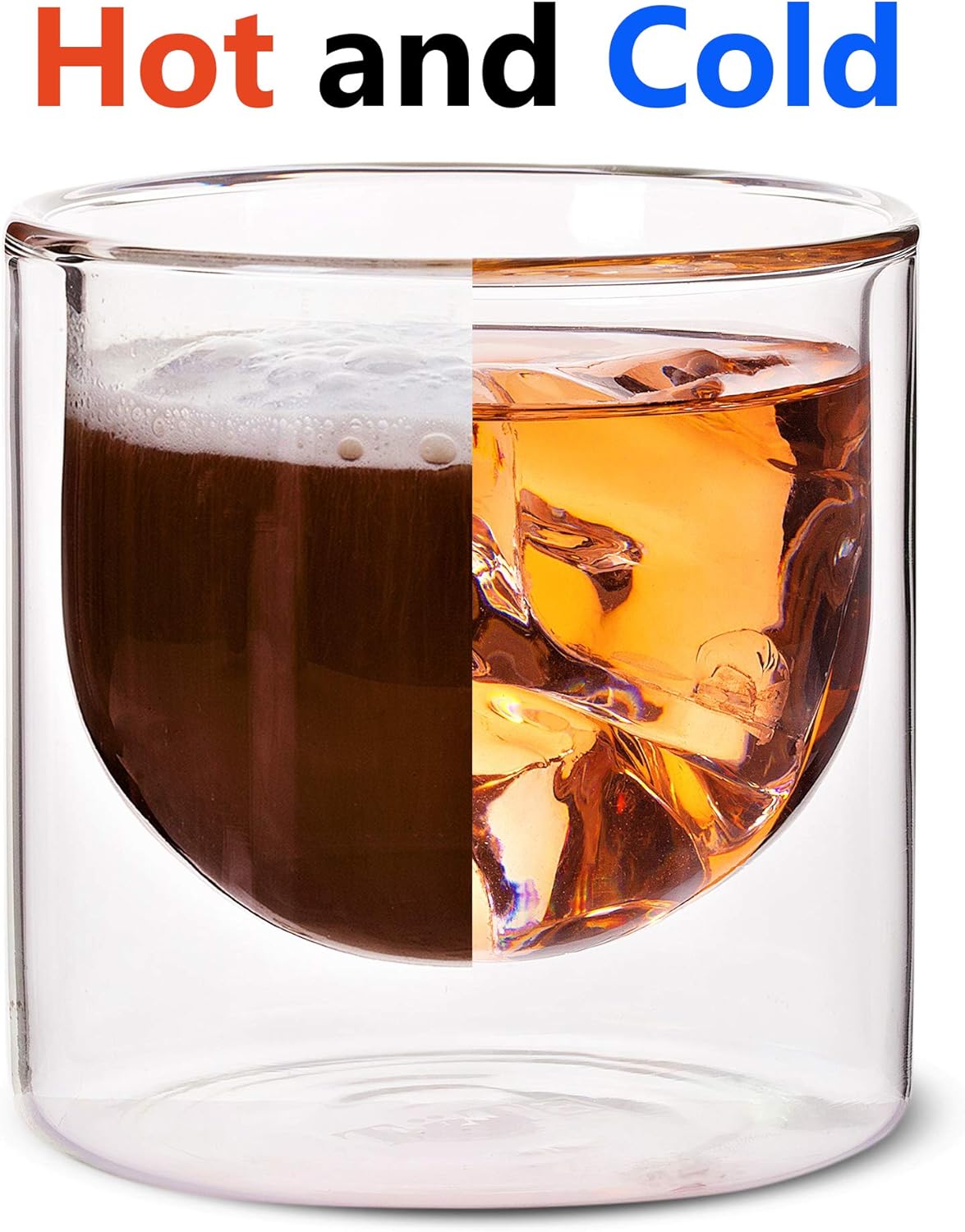 BTaT- Double wall glass, Set of 4, 5 oz (150 ml), Insulated Drinking Glasses