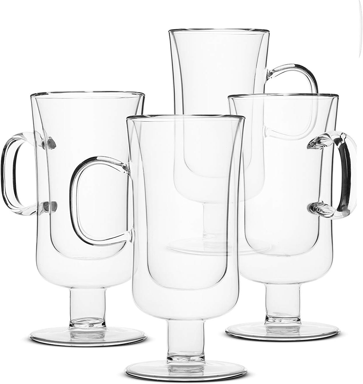 BTaT- Irish Coffee Mug, Coffee Glass, Set of 4 (10oz, 300ml)