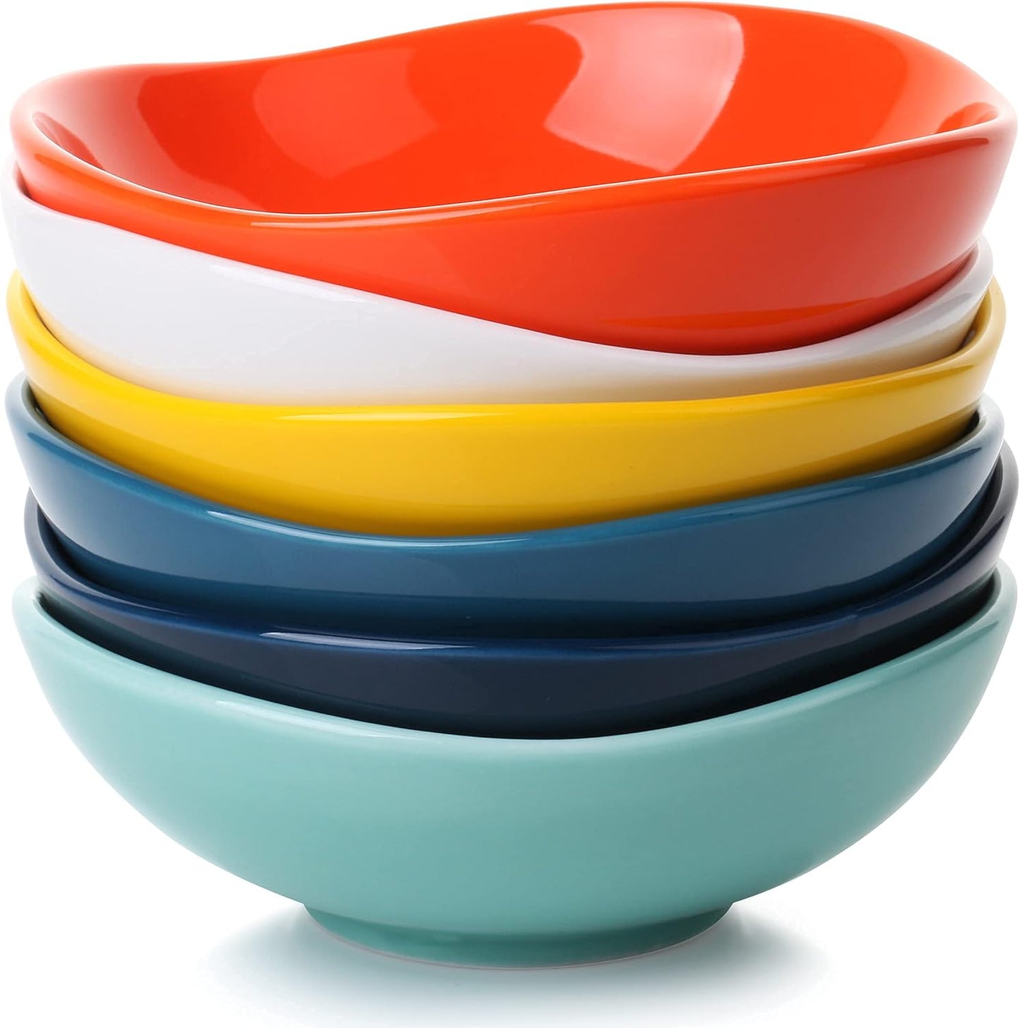 BTaT- Dipping Bowls, 5 oz, Set of 6, Colorful Bowls, Ceramic Dip Bowls, Sauce Bowls, Small Bowls for Dipping