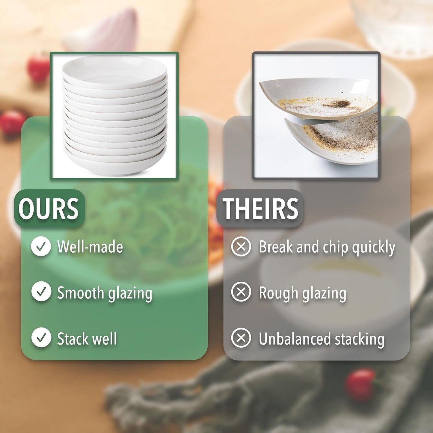 BTaT- Ceramic Dip Bowls, 3 Oz, Set of 12, White Dipping Bowls, Small Bowls