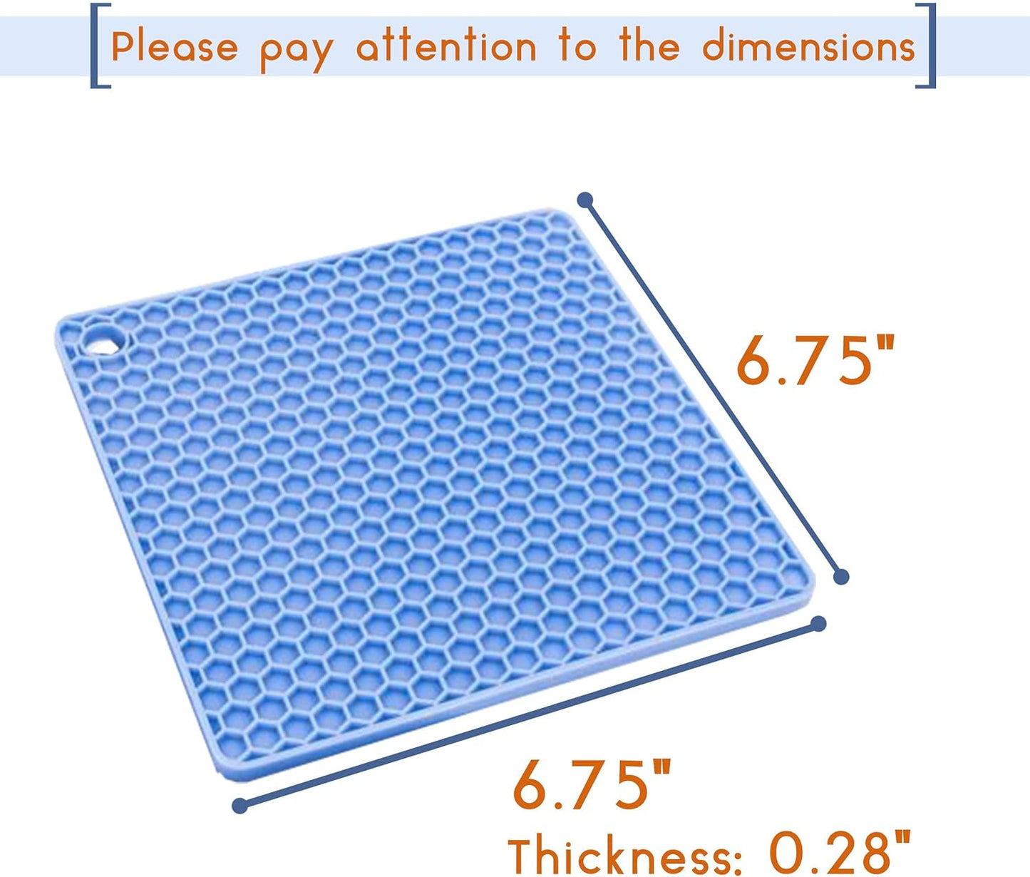 BTaT- Silicone Trivet Mats, 2 Pack, Silicone Trivet, Silicone Hot Pads for Kitchen