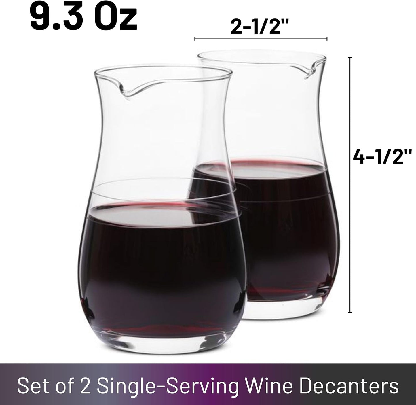 BTaT- Wine decanter, 2 PCS, 9.3 oz, Small Wine Carafe, Small Carafe, Mini Carafe