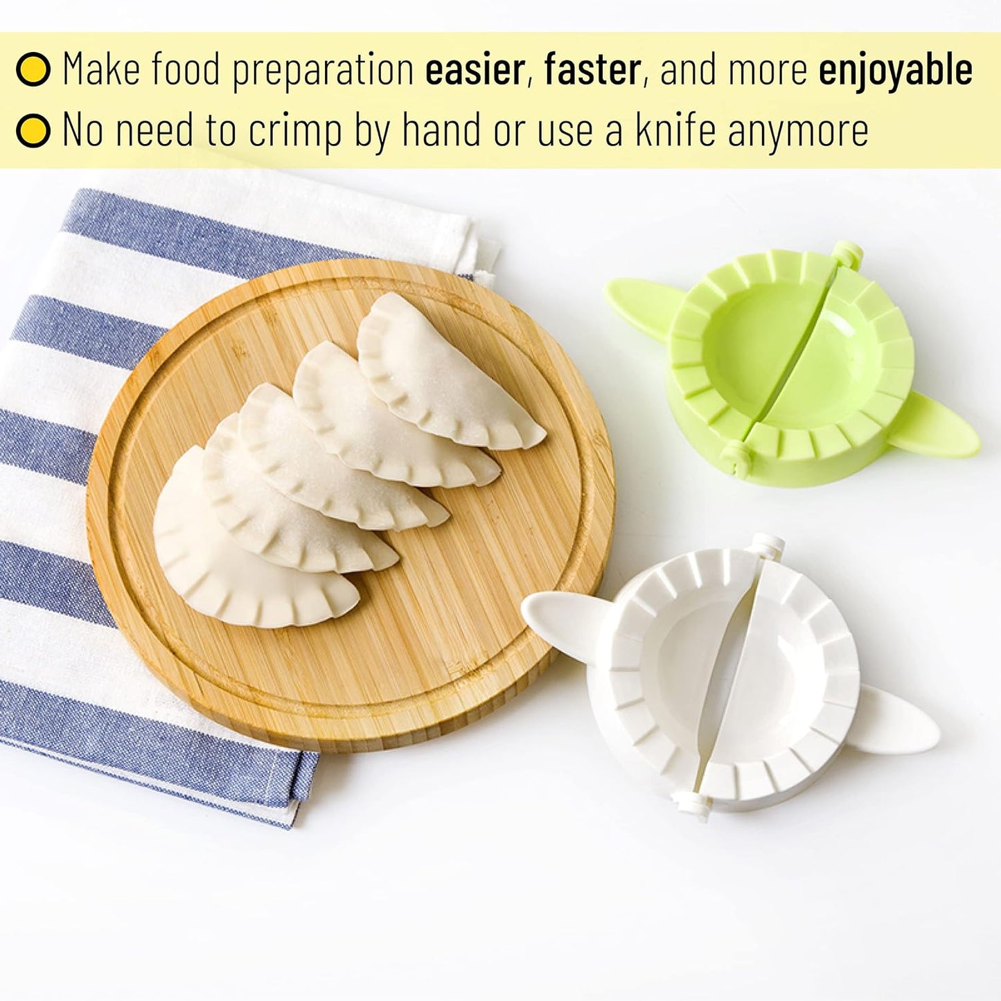 BTaT- Dough Press Set, 3 Pack, Empanada Press, Dough Press, Dumpling Press
