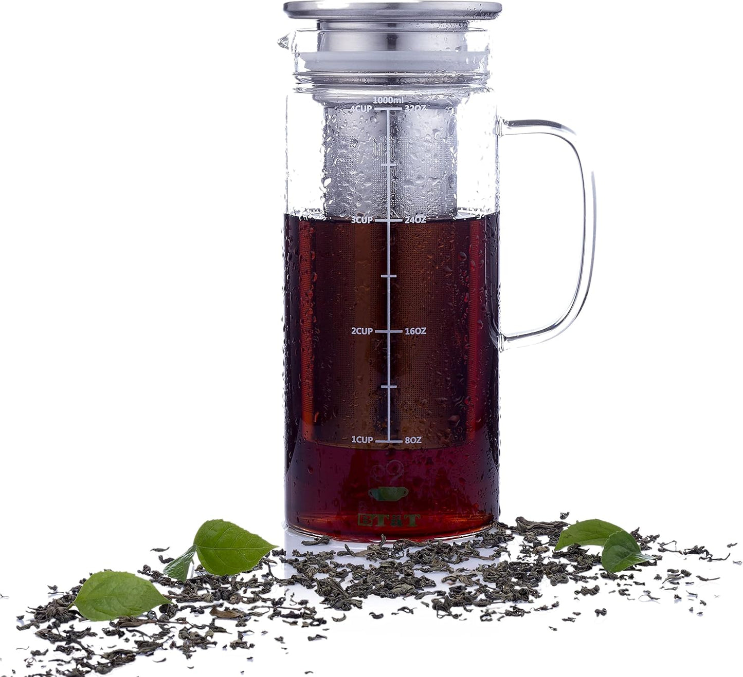 BTaT- Cold Brew Coffee Maker, Iced Coffee Maker, 1 Quart, 32 oz, Iced Tea Maker