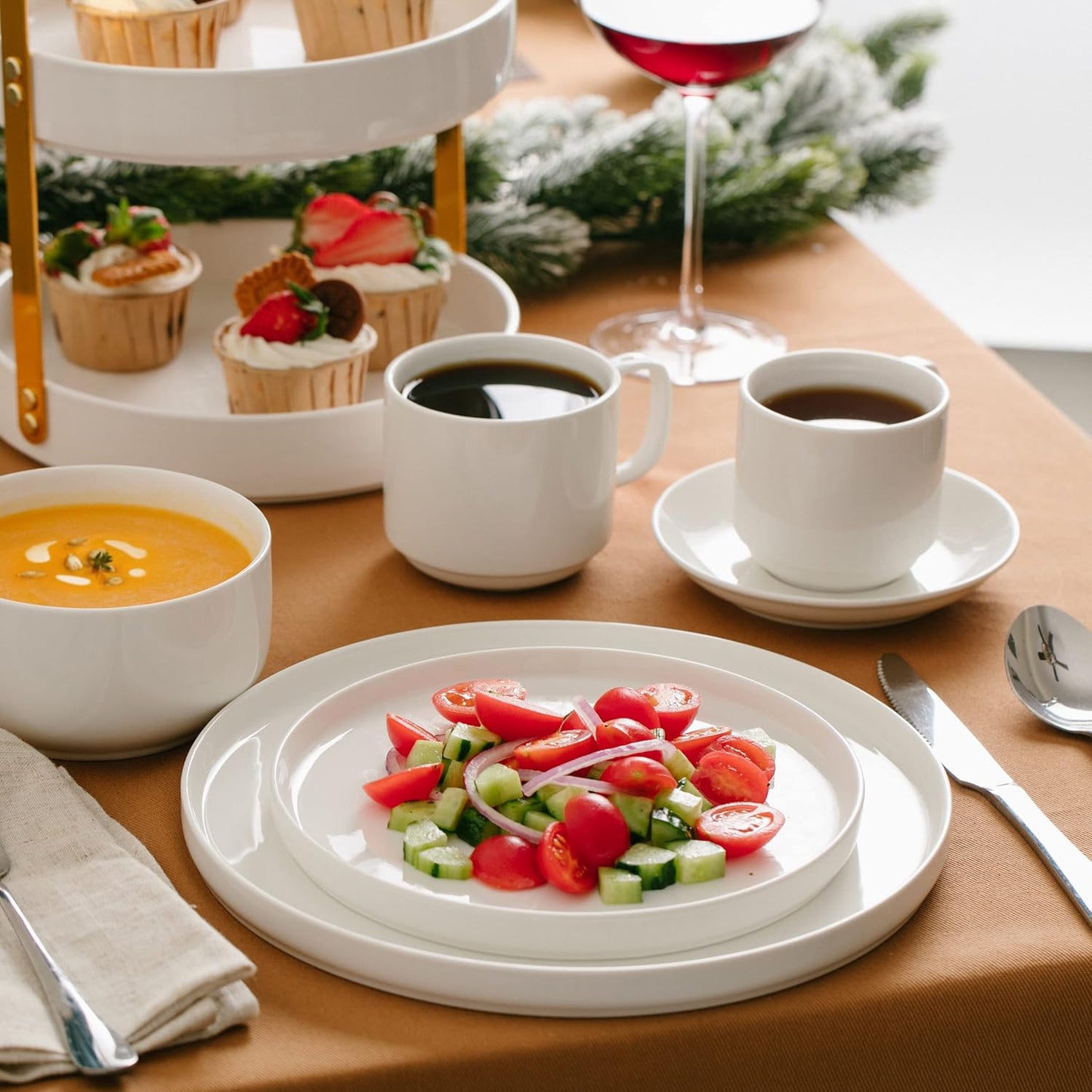 BTaT- White Cereal Bowls, Set of 6, 22 Ounces, Bowls, Cereal Bowl