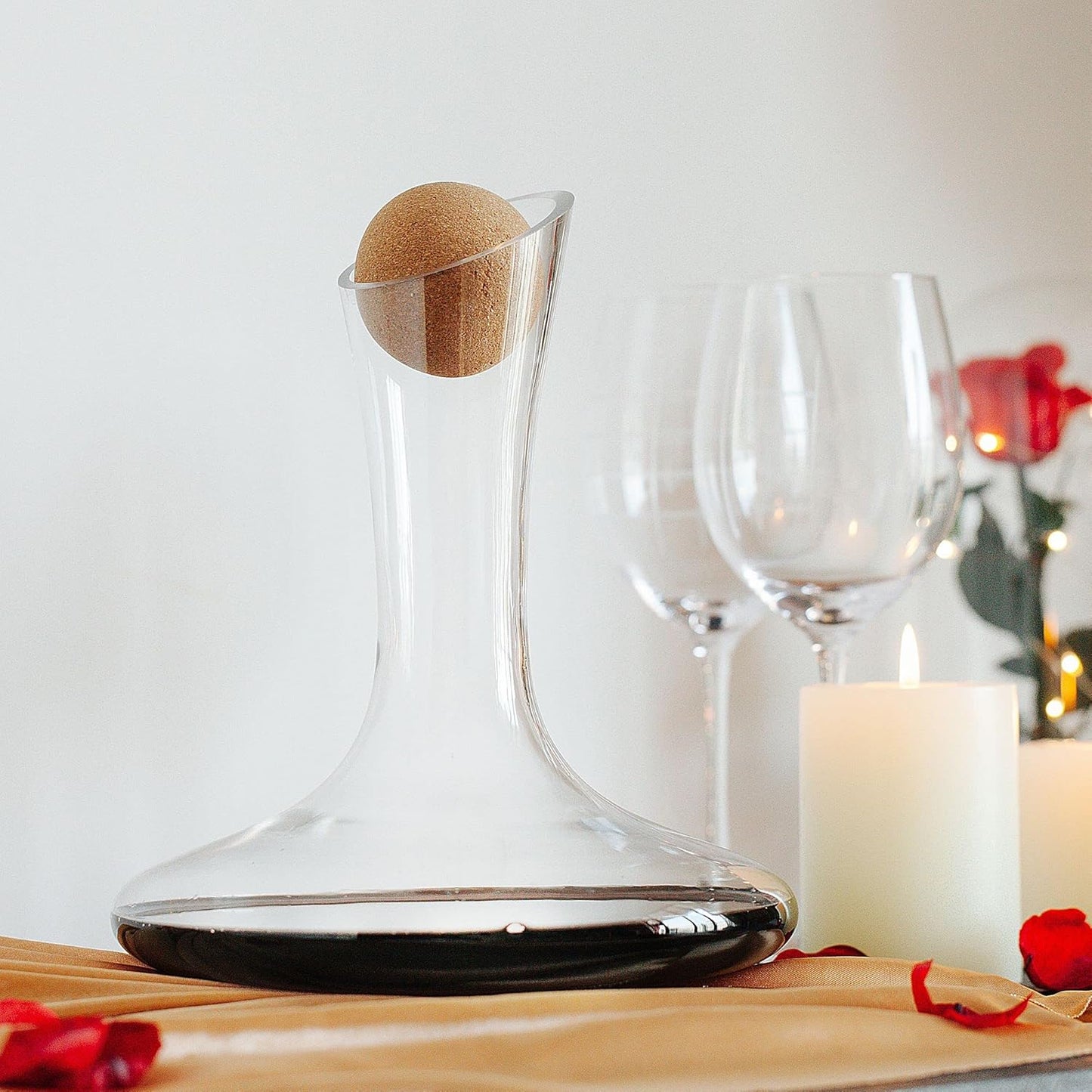 BTaT- XL Decanter with Drying Stand, Stopper, Brush and Beads