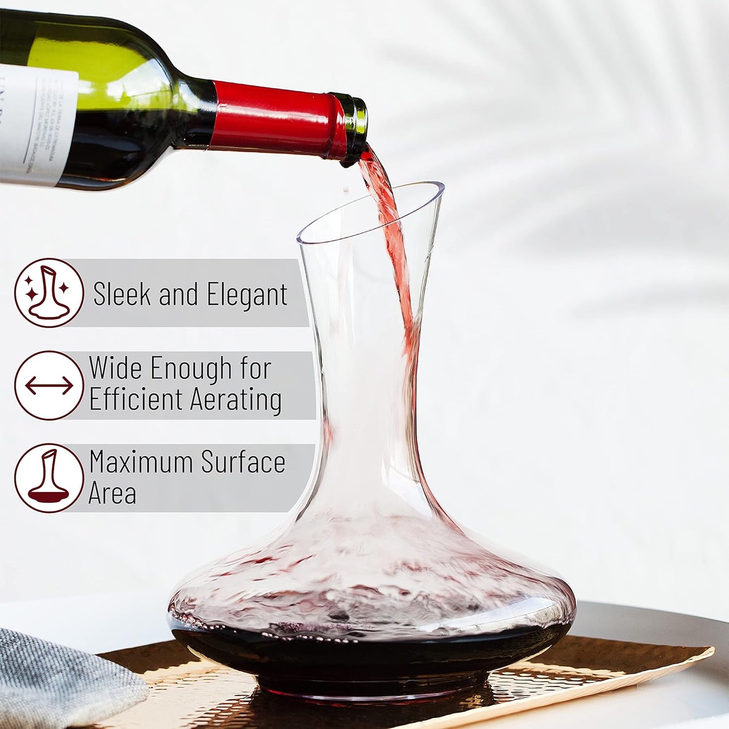 BTaT- Wine decanter, 40 oz, Wine Carafe, Wine Decanters and Carafes, Wine Carafe Decanter