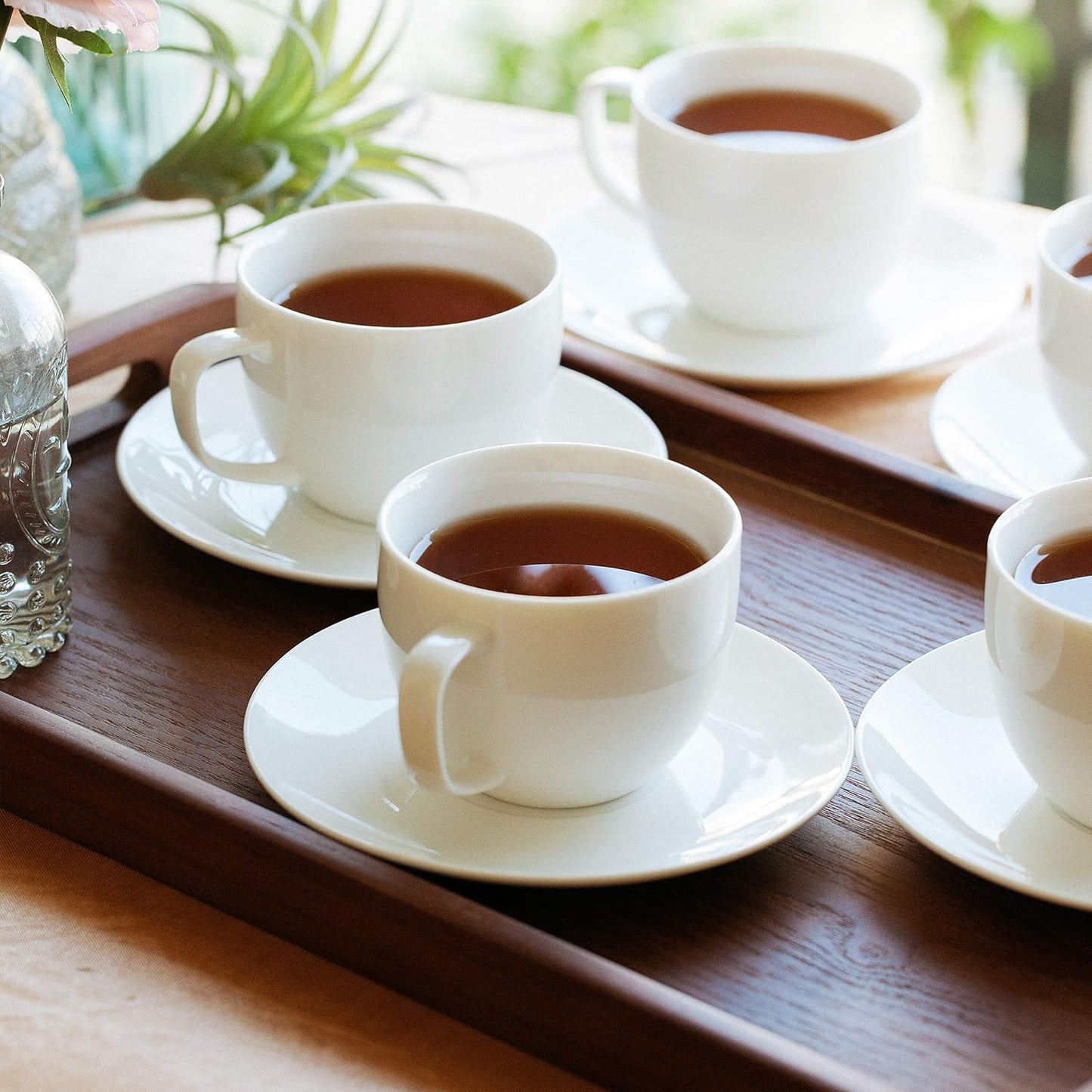 BTaT- Tea Cups, Tea Cups and Saucers Set of 6, 7oz