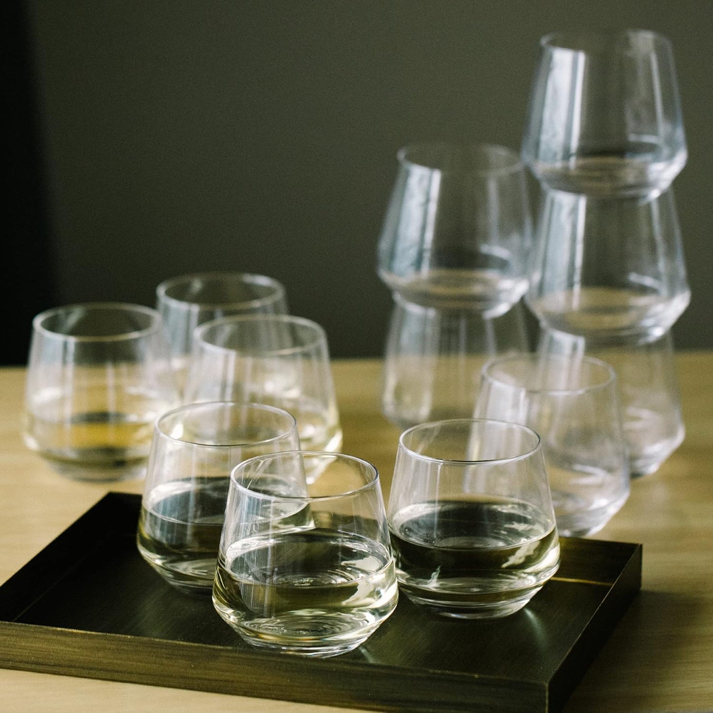 BTaT- Stemless Wine Glass, 12 oz, Set of 12, Stemless Wine Glasses