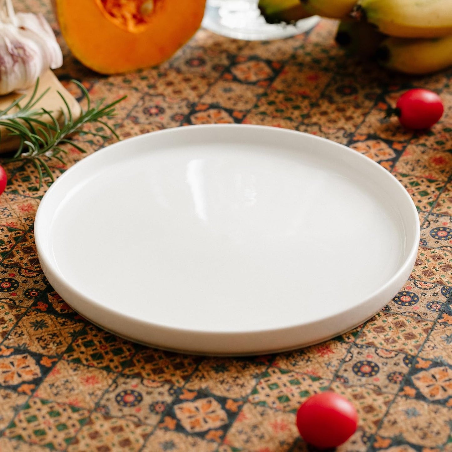 BTaT- White Dessert Plates, 12 Set, 8.2", Small Plates for Appetizers