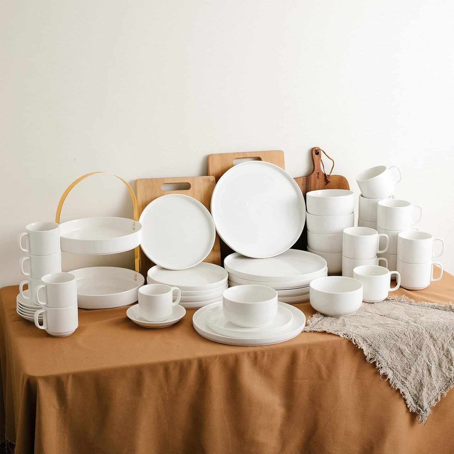 BTaT- Cake Stand 2-Tiers, White Porcelain, Cupcake Stand, Cupcake Holder