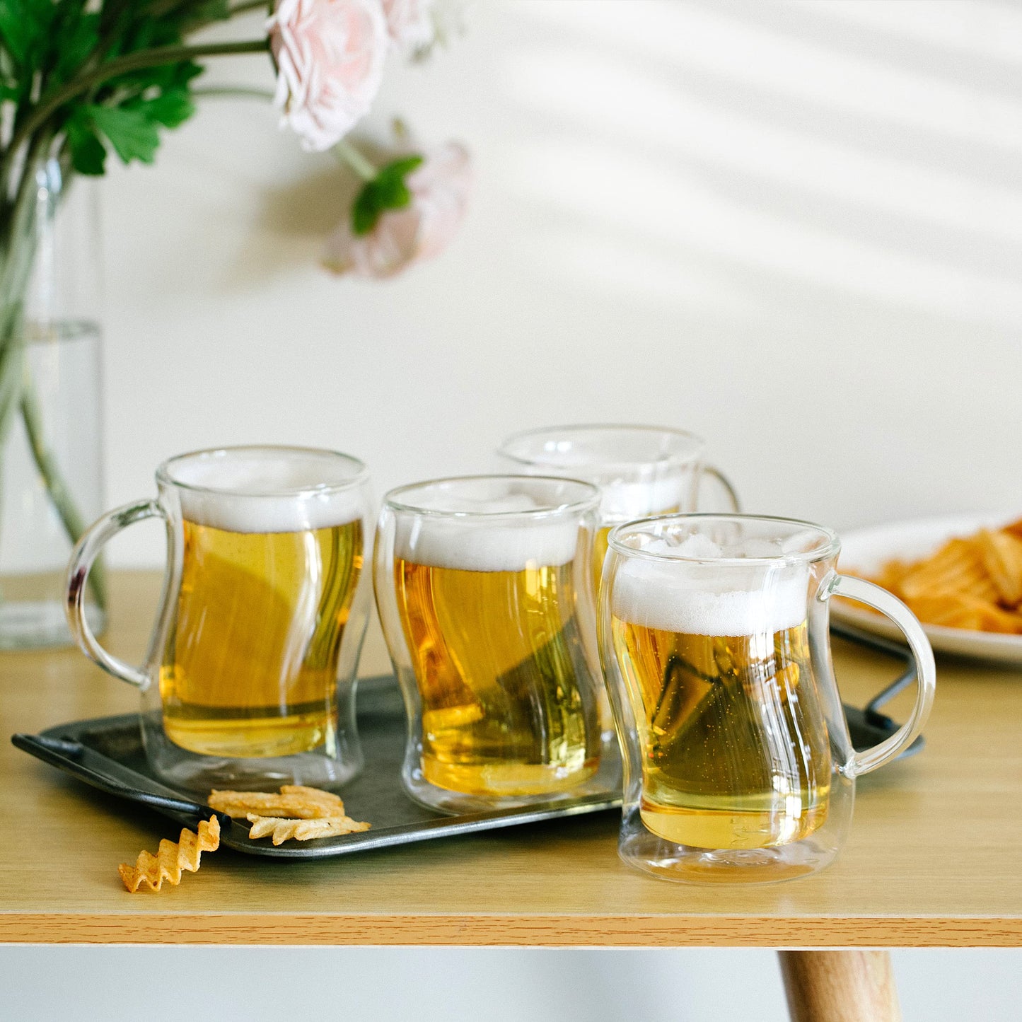 BTaT- Small Espresso Cups, Demitasse Cups, Set of 6 (2.0 oz, 60 ml), Glass Coffee Mugs, Double Wall Glass Cups, Cappuccino Cups, Latte Cups, Clear Coffee Cup, Tea Glass