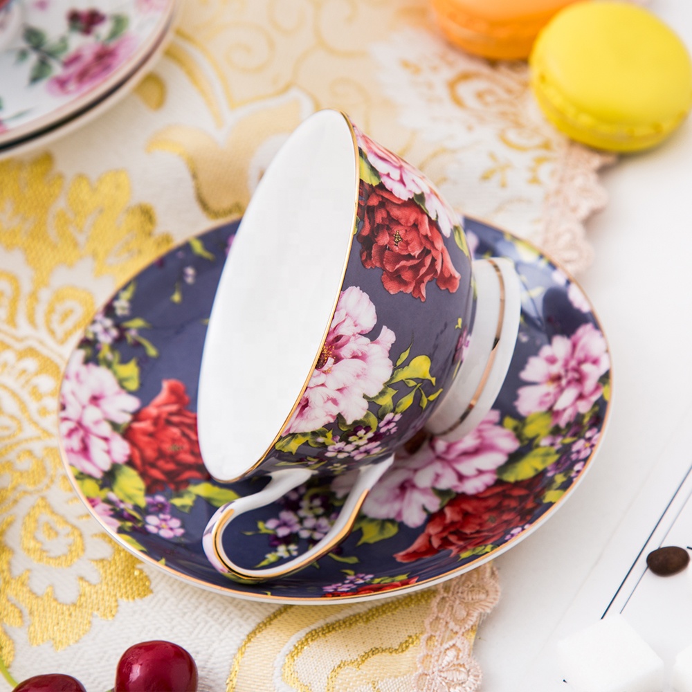 BTaT- Tea Cups, Tea Cups and Saucers Set of 6, Tea Set, Floral Tea Cups  (8oz), Tea Cups and Saucers …See more BTaT- Tea Cups, Tea Cups and Saucers  Set