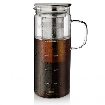 Airtight Cold Brew Tea Pitcher, Coffee Accessories, Iced Tea Maker