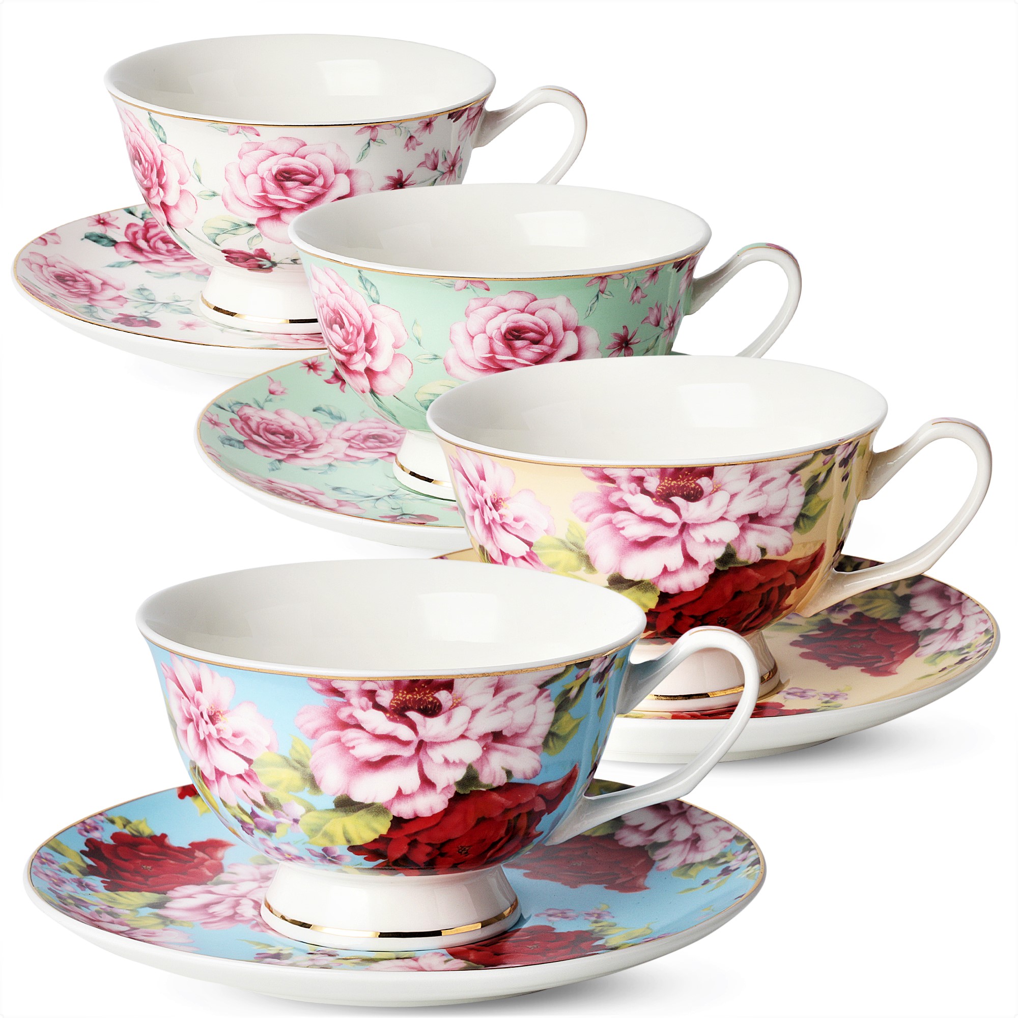BTäT- Tea Cups, Tea Cups and Saucers (set of 4) – BTAT
